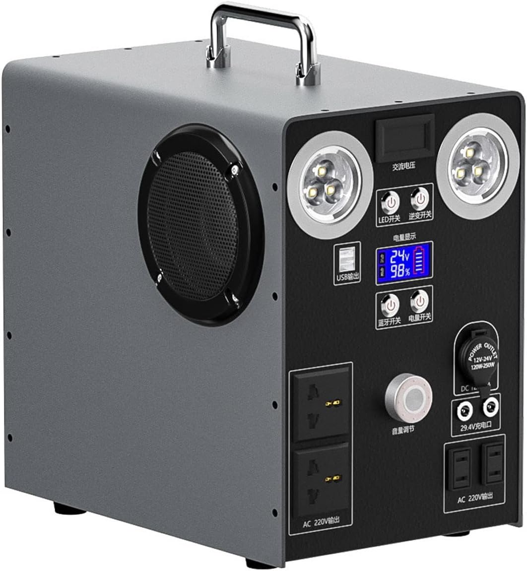 Htdre Aggregat 1000W draagbaar energiestation, 1087Wh zuivere sinuslithiumbatterij, voor thuis en buitenavonturen (220V/1000W~1087Wh)
