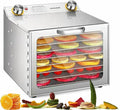 Ojhgrdfv Voedseldroger Compacte, Verstelbare Thermostaat En Timer, Voor Schokkerig En Fruit, Roestvrijstalen Droogmachine, Heteluchtcirculatiesysteem