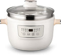 Slowcooker Farih Kookpot, digitale slowcooker 3L keramische voering elektrische stoofpan, voor 3-5 personen familiebatch kookd, multi-kookpan