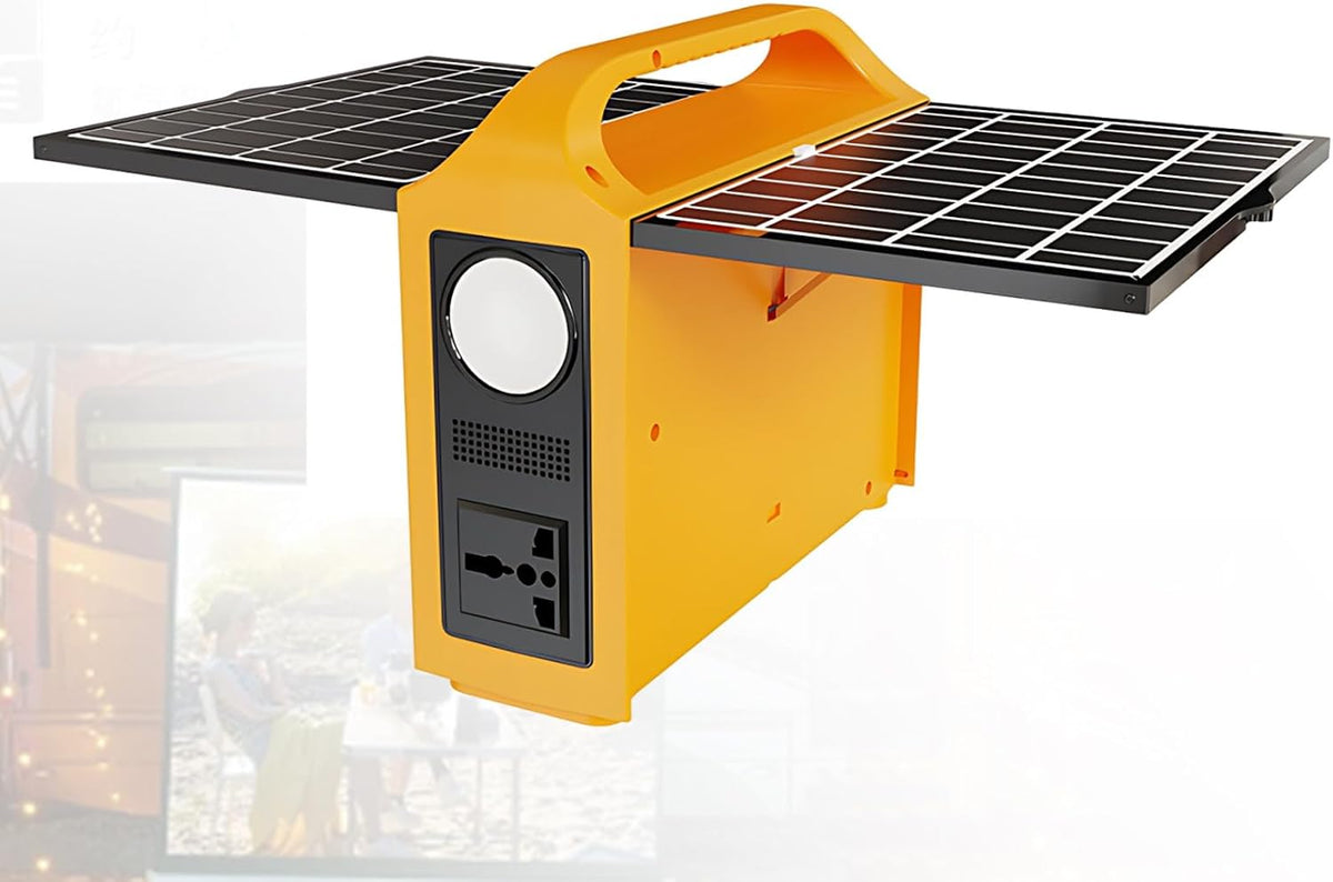 Aggregat Lissontine Draagbaar Energiestation, 100w 76,8 Wh Back, 5 Uitgangen Zonnegenerator, Met Zonnepanelen, Up Batterij, Met Type, C USB Ac/Dc