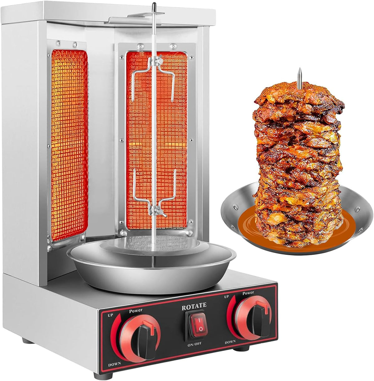 Grill Fablestoryem Shawarma Machine, 110V, Gas Kip Shawarma Kookmachine, Propaan Doner Kebab Gyros Grill Machine, voor Turkse Shawarma