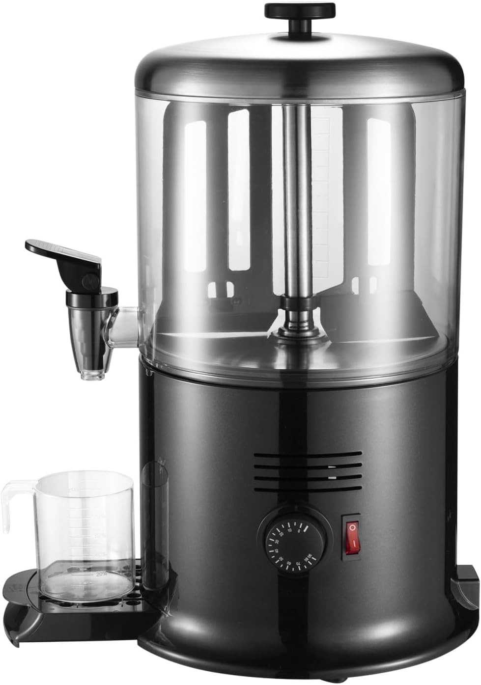 Voedselverwarmer Warme chocoladedispenser, commerciële machine van 6 liter, met dubbele thermostaat en roerpeddels -, voor soep, jus