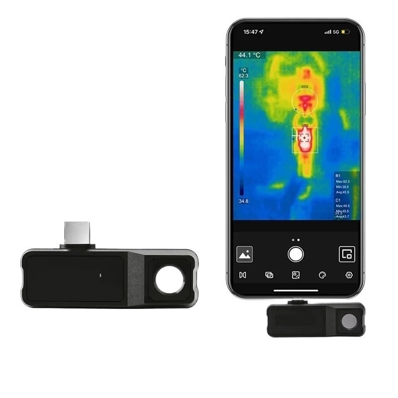 Thermische camera's Bingnu Infrarood warmtebeeldcamera, Warmtebeeldcamera UTi120MS, voor smartphone Infrarood warmtebeeldcamera Thermografische camera