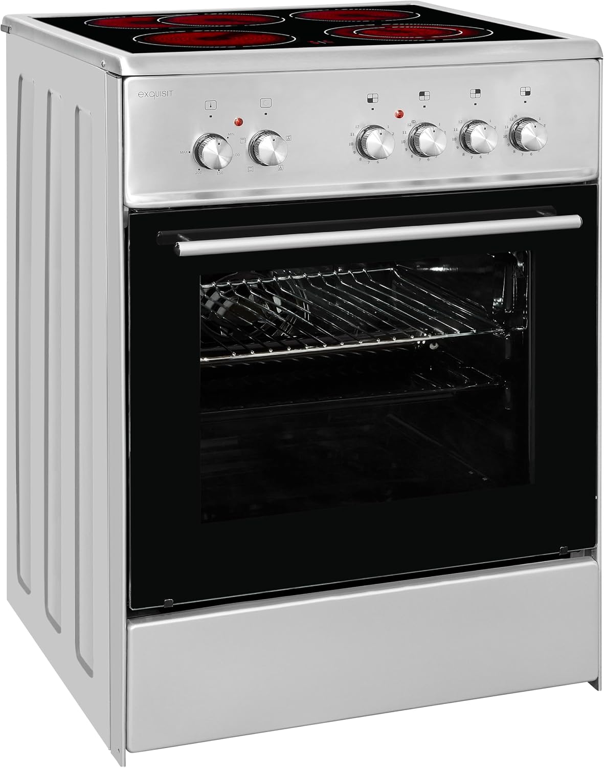 Exquisit Kookplat Staande fornuis ECM 6-4 BZ Inox