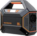 Marbero Aggregat Draagbare Powerstation 99Wh / 27000mAh, 230V Stopcontact Powerbank 150W AC, USB & DC poorten, LED SOS Noodlicht, Ideaal, Noodgevallen