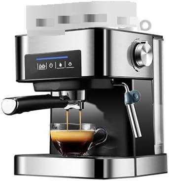 Espressomachine Volautomatische, 20 bar druk, 1,6-liter watertank en kleuren touchscreen display.Compact ontwerp, met stoomstok, voor thuis of op reis