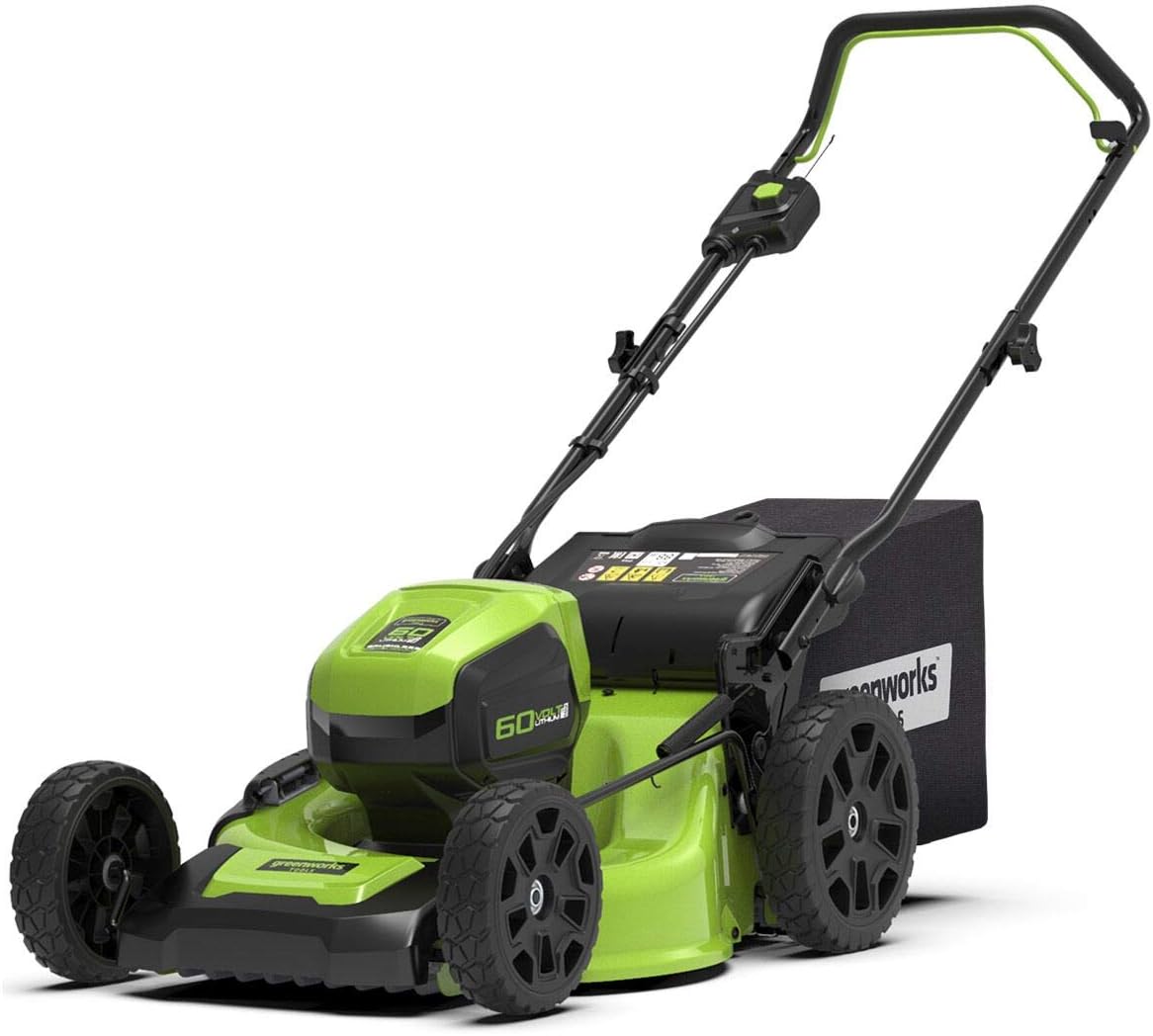 Greenworks Elektrische maaier GD60LM46SP Accu-grasmaaier, Ion 60 V, 46 cm, 55 l, maaihoogte 25 tot 80 mm, maaibreedte 3-in-1, zonder accu en oplader)