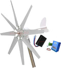 Aisinilalao Aggregat 1000W Windgenerator, 12V/24V/48V Draagbare Zonnegenerator, Geschikt, Voor Noodopvoeding in Buitenfabrieken (Wit)
