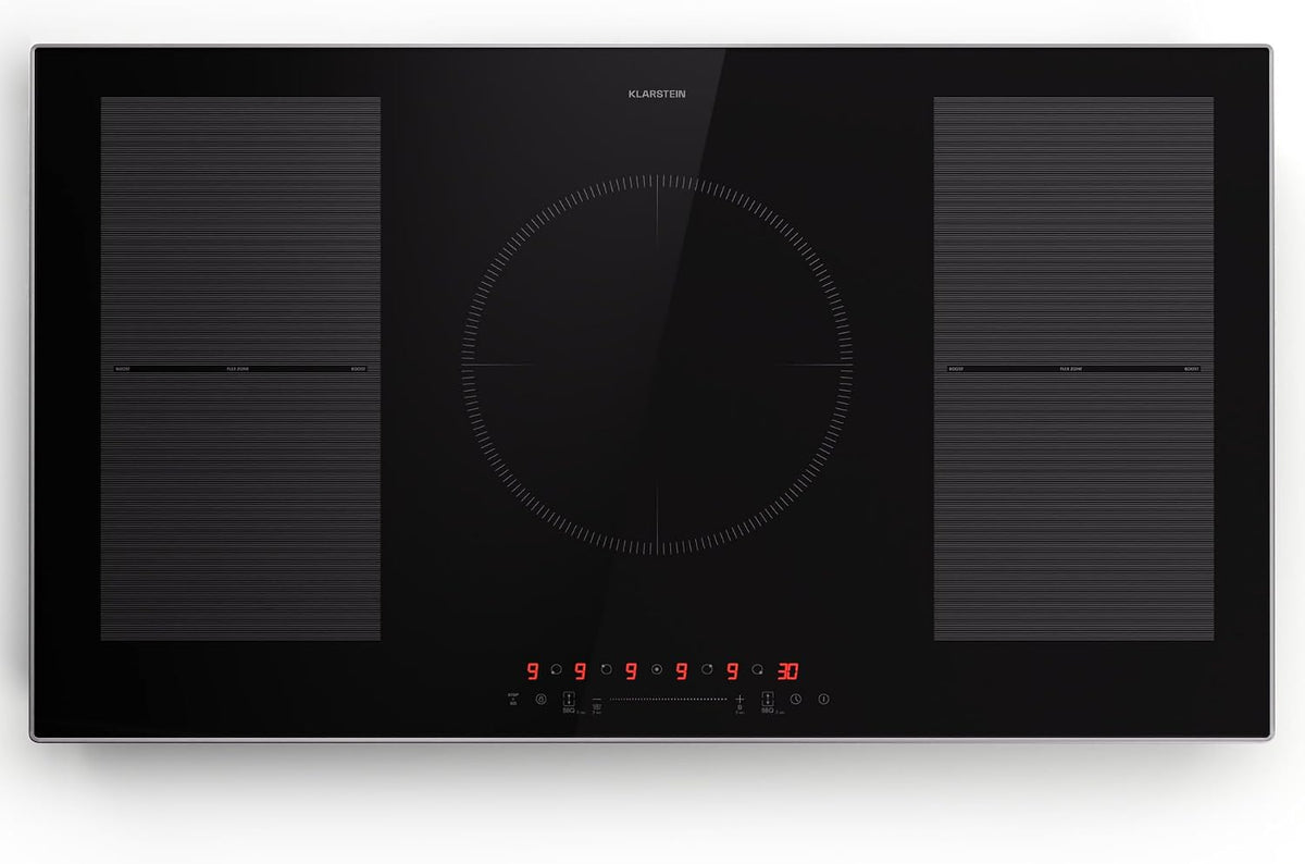 Kookplaat Klarstein inductiekookplaat, 7000 W, 4-platenset, touch-display en timer, keramische kookplaat, moderne kookplaten