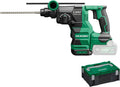 Hikoki Hamerbor Akku Bohr- und Meißelhammer DH1826DAW2Z, Bohren mit Kronen Ø: 25-50 mm, SDS-plus (18V, Schlagenergie 3,2 J, Zubehör: 1 Zusatzhandgriff