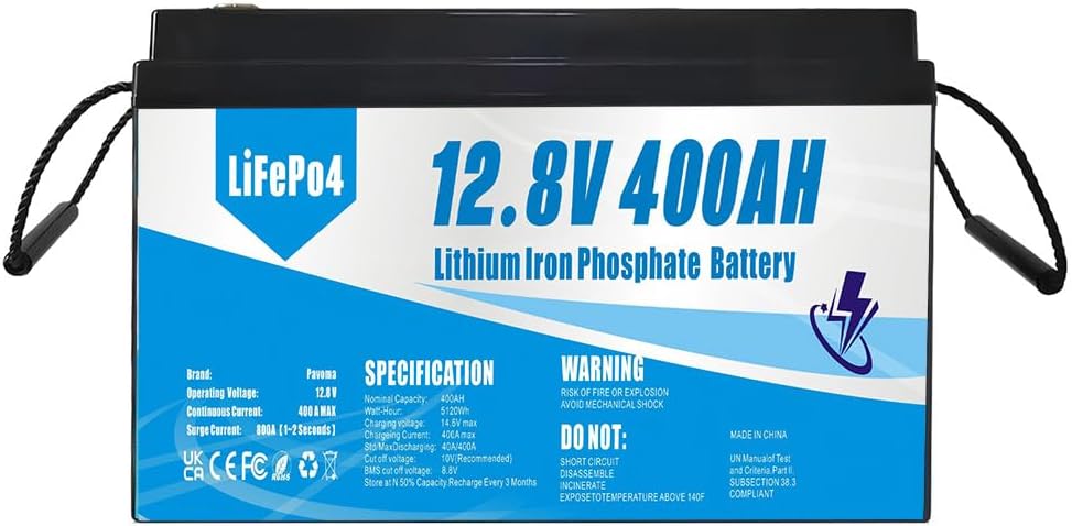 Stationaire accu's Deep cycle batterijen, Lifepo4 batterij 12.8V 400AH lithium ijzer fosfaat batterij, geschikt, Lithium vrije tijd batterij, enz.