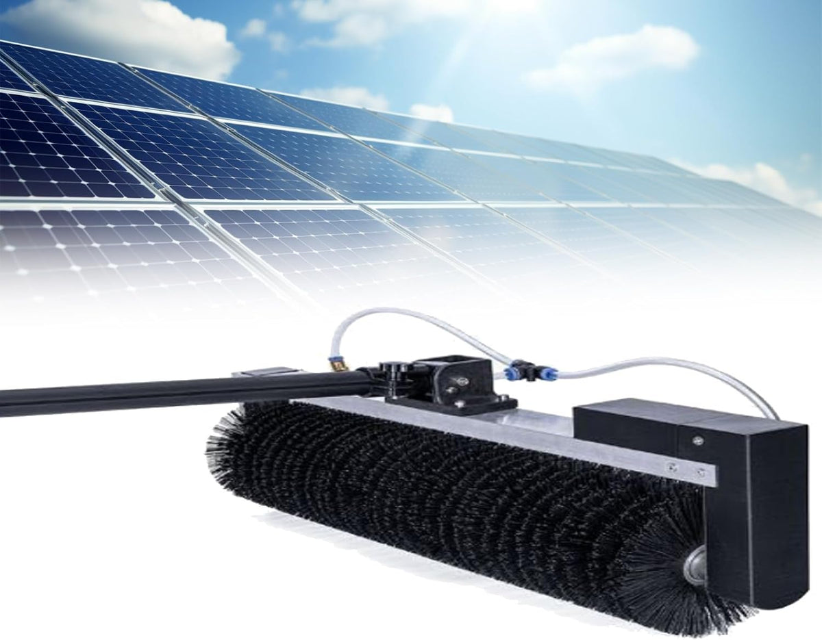 Uitschuifstokk Gxiluk Reinigingsmachine, voor zonnepanelen, met elektrische rolborstel en telescoopstang