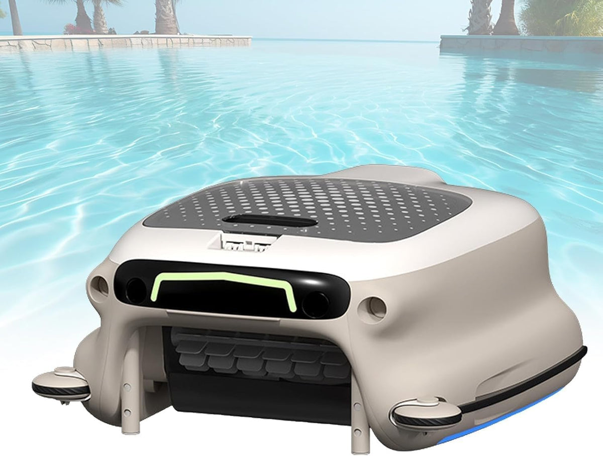 Zwembadrobot Annuod Elektrische Automatische Zwembadreinigingsrobot, Draadloze Zwembadreinigingsskimmer, Voor Grote Buitenzwembaden