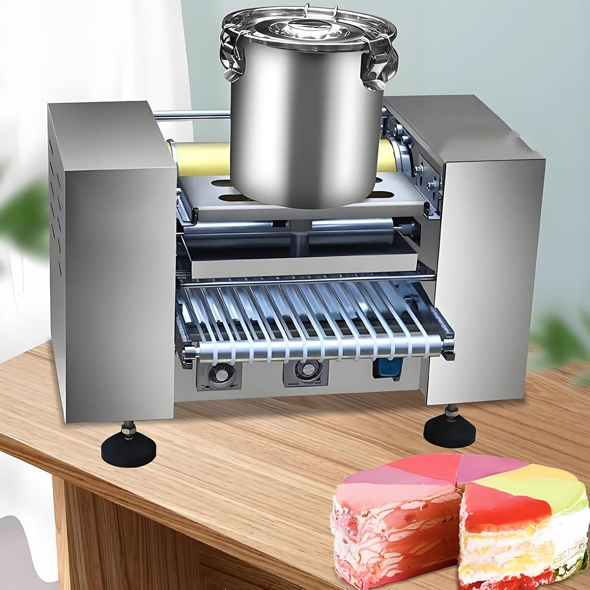 Crêpemaker Crêpe Maker Machine, Elektrische Pannenkoek Maker 6 inch, met Configuratiescherm, Zuiver Koper Motor, voor Bakkerijen, Restaurants