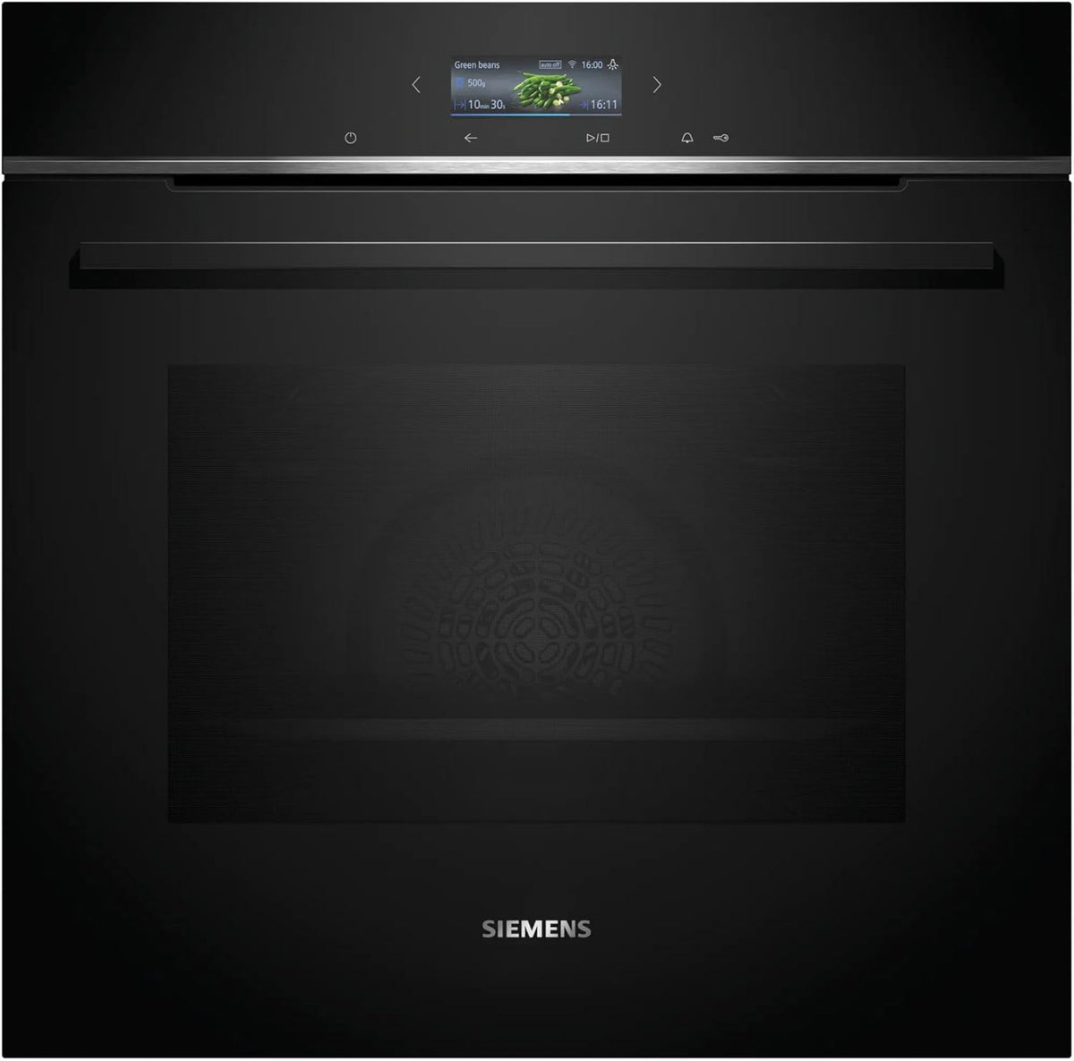 Siemens Inbouwovens HB774G1B1, 60 x 60 cm, iQ700 Slimme inbouwoven, zwart, Made in Germany, activeClean pyrolyse & humidClean hydrolyse, Air Fry