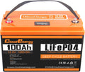 Cloudenergy Stationaire accu's 12,8V 100Ah LiFePO4 lithiumbatterij, 1280Wh, met 100A BMS. 6000+ cycli, kamperen (CL12V-100AH), voor campers, boten