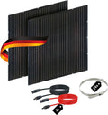 Schwaiger Monokristallijne zonnepanel Slim‐Line Balkonkrachtcentrale, met 400 Wp glazen zonnepanelen, 2 x 200 Wp monokristallijne, plug & play