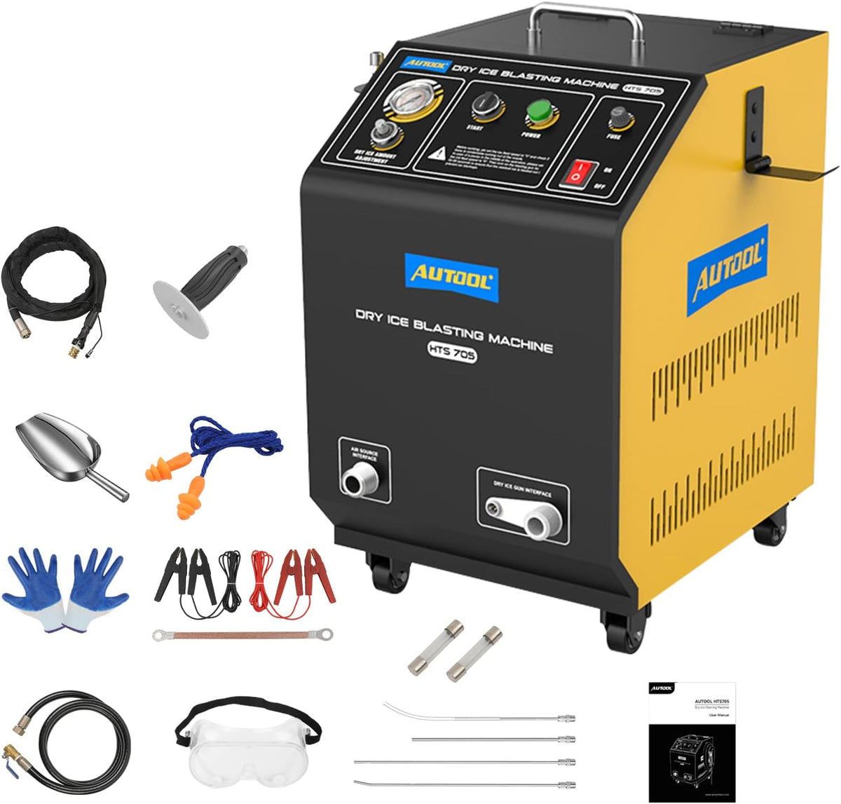 Autool Ruitenwissergereedschap Koolstofhoudende Ijs Projectie Reinigingsmachine, voor Auto's, Droge Ijsreinigers Koolstof