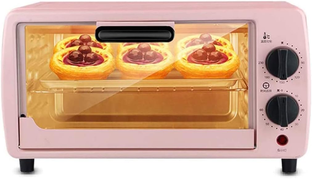 Mini-oven Rkyrrki 9 liter, met 600 W, instelbare 60 minuten timer, onafhankelijke temperatuurregeling naar boven en beneden, elektrische oven