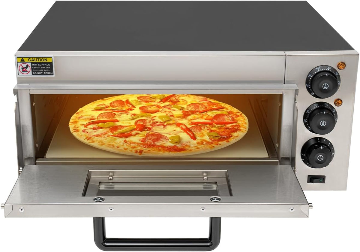 PromiseFly Pizzaoven Commerciële 2000 W professionele oven van roestvrij staal, pizzamaker pizza machine, voor restaurants, thuis