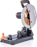 Verstekzag Evolution Power Tools, 355 mm, R355CPS afkortzaag, met TCT-zaagblad, voor meerdere materialen, verstekzaag evolution, zaagt staal