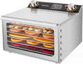 McbeAn Voedseldroger Commerciële, 24 Uur Timer, 30-90 ° C Verstelbare Thermostaat, 3D Uniforme Verwarming, Roestvrijstalen Voedseldroger