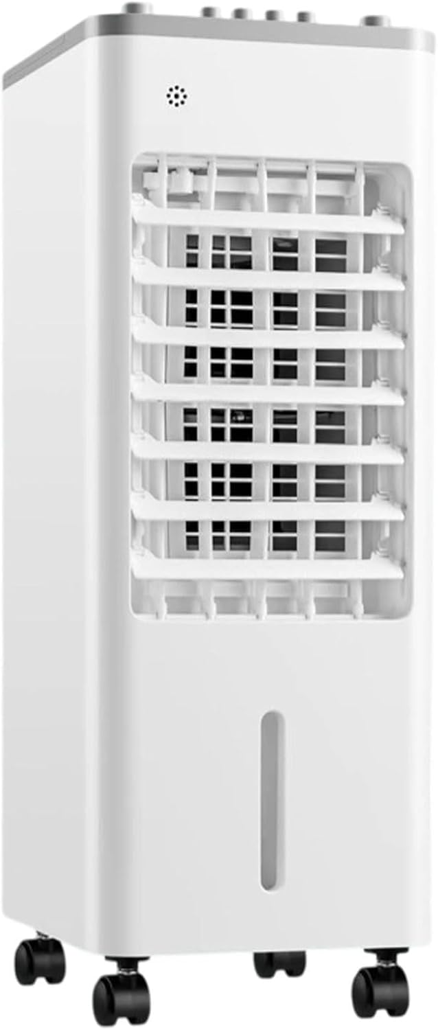 Stwbhw Mobiele airco 3-in-1 draagbare airconditioners, met afstandsbediening en 3 snelheden, 360° wielen, zonder ramen, stille draagbare airco(wit)