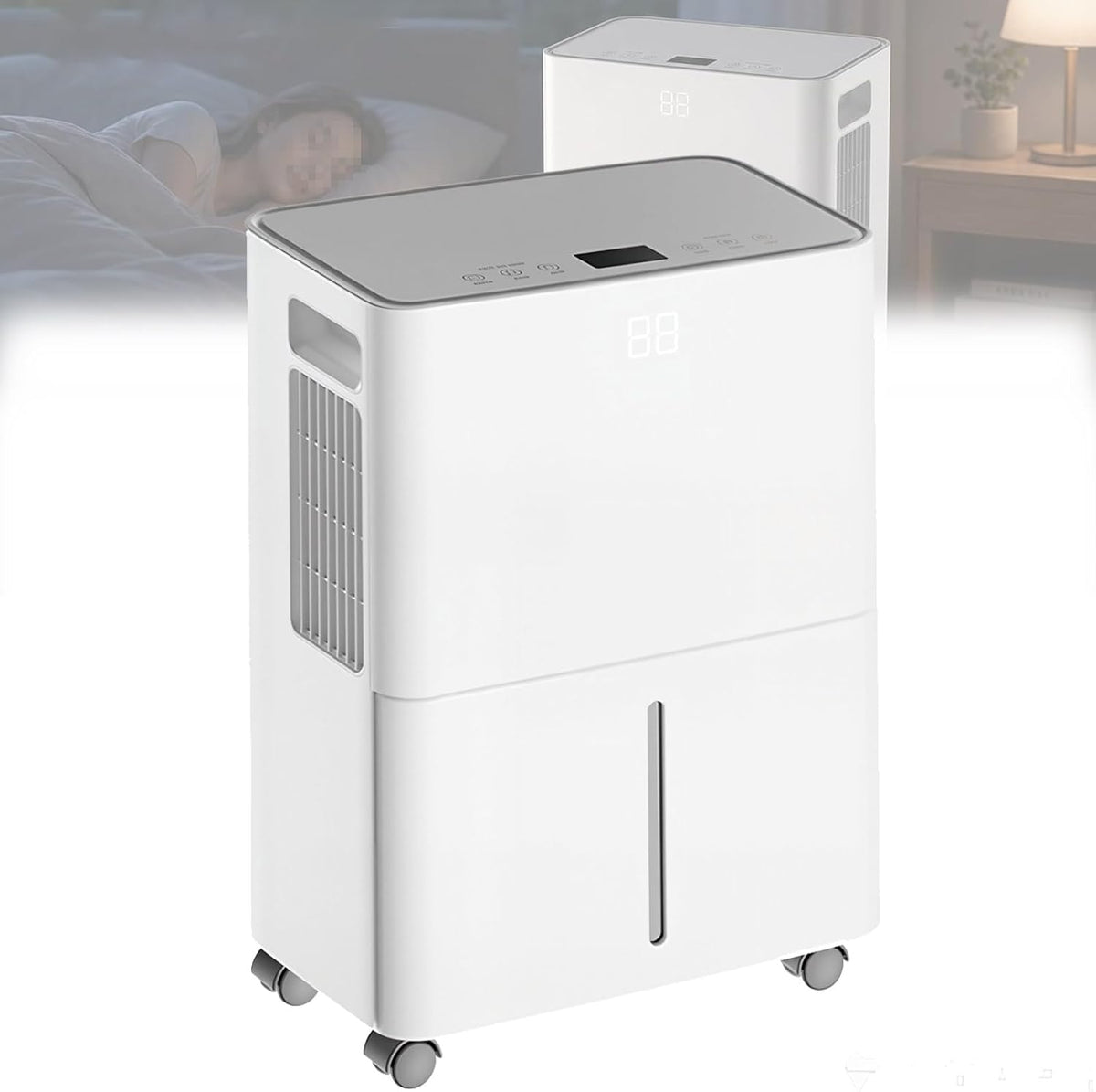 Pnpaea Luchtontvochtiger Slimme 8l/15l/60l, Grote 2l, Voor Slaapkamers En Andere E(60L), Geschikt, Energiezuinig, Voorzien Van Koolstoffilter