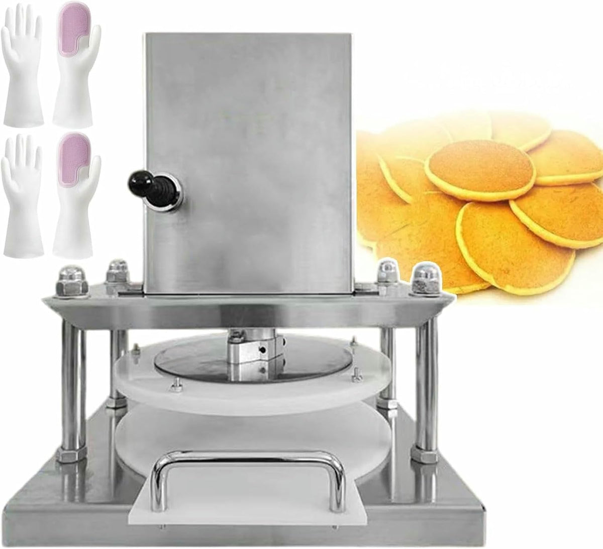 Ojhgrdfv Pizzamaker Pizza Deeg Pers Machine, Roestvrij Staal Pizza Maker W/Elektrisch, Commerciële Pizza Gebak Vormen Machine, Voor Cafeterias