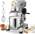 Vevor Keukenmachine Commerciële, 18,7 l, deegmixer 1100 W, met 3 instelbare snelheden, met roestvrijstalen kom en 3 mengaccessoires, staande mixer