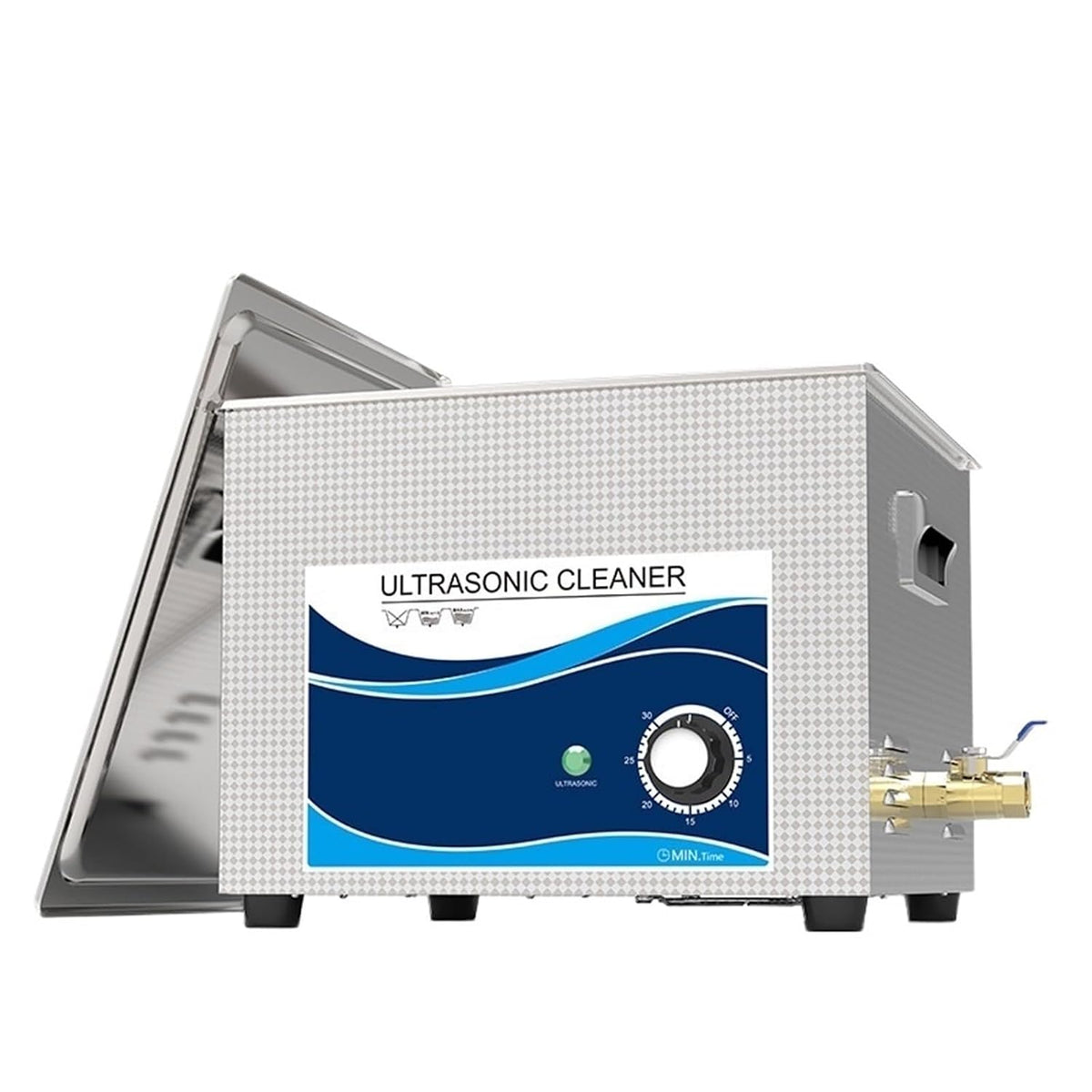 Tecjhjz Ultrasone reiniger reinigingsmachine, 6,5 l en 180 W, model 3D-hars, voor brillen, horloges, oorbellen
