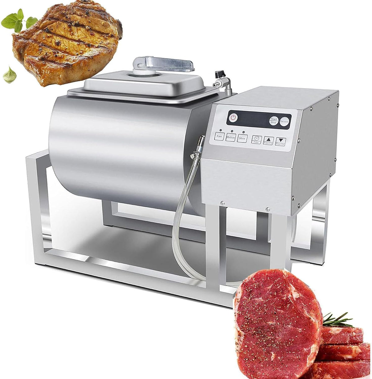 Sxykxydl Vleesmolen 18L Vleesmarinademachine, Commerciële Vacuüm Marineermachine, Automatische Elektrische Machine, voor Kip, Hamburgers, Spek