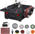 Smtyxs Tafelzag 200W Mini-tafelzaag, Zaagblad Van 110 Mm Precisiesnijden, 7 Snelheden, Schuurmachine, Krachtige Elektrische Werkbank, Instelbaar