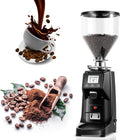 Espressomachine Kjzqxyx 200w commerciële koffiemolen, met 19 nauwkeurige instellingen pers, espressomachine (zwart)