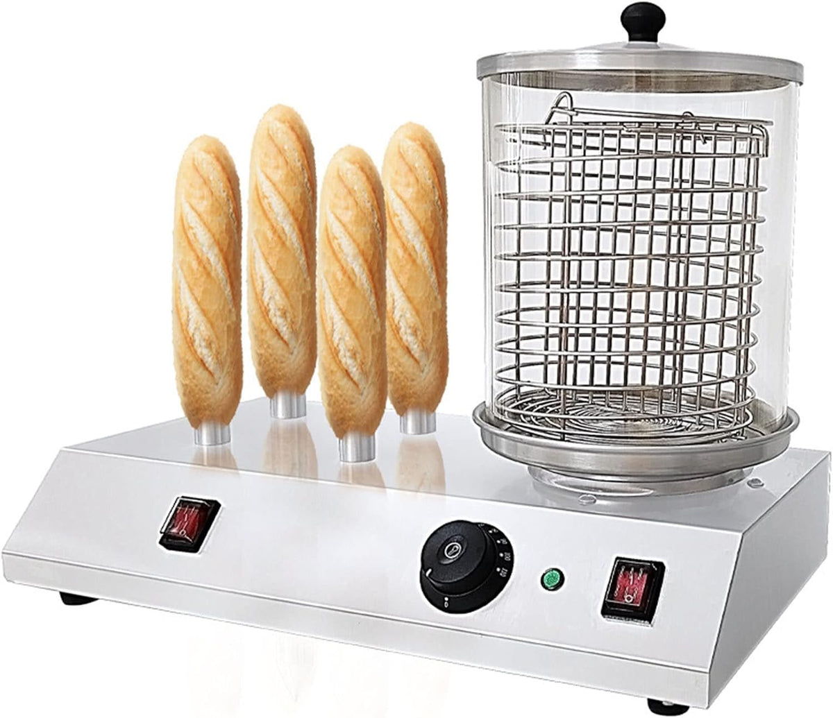 Xdlywuziq Grill Worst Cooker Machine, 458w Hot Dog Heater, Hot Dog Heater, Hotdog Steamer Cooker, Bun Warmer Machine, Voor Restaurant, Thuis