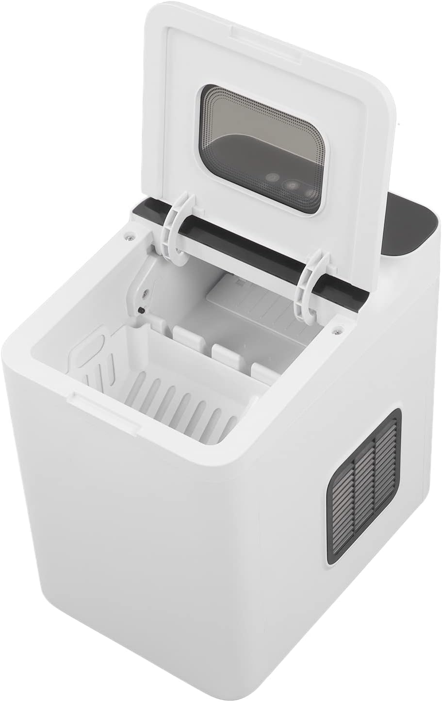 Hidyliu Ijsmachine Compacte Witte Kleine, voor Feesten en Thuisgebruik Laag Energieverbruik 1,5 L
