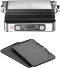 Grill Braun MultiGrill 9 Pro CG 9140 Elektrische barbecue, 2200 W, met 2 onafhankelijke thermostaten, 3 kookstanden, zwart/roestvrij staal