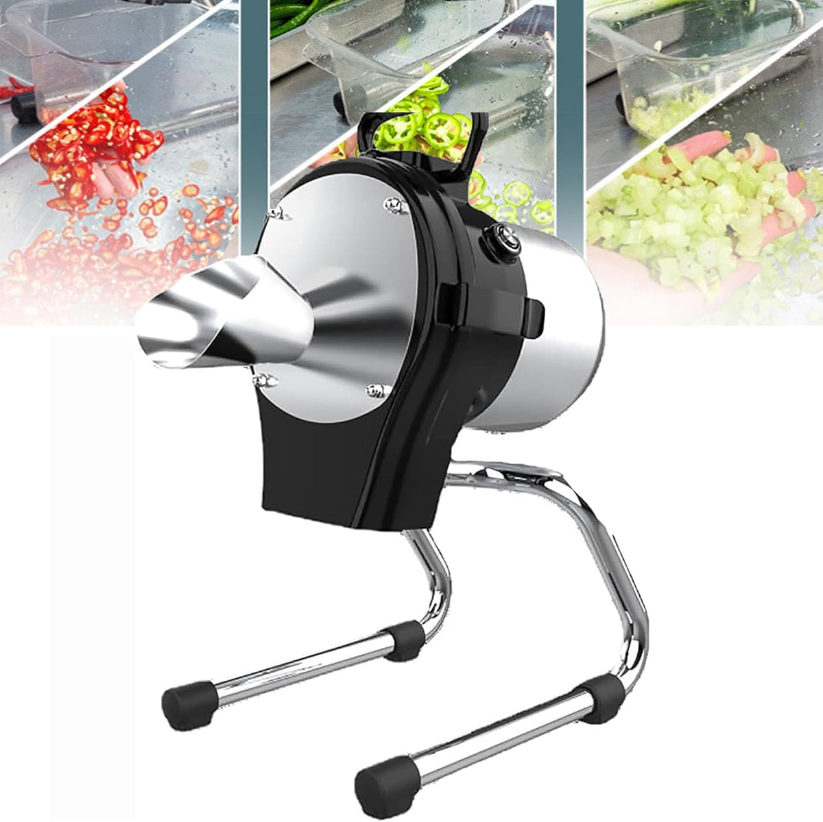 Jintaoma Snijmachines 110w Professionele Elektrische Snijmachine, CommerciëLe Voedselversnipperaar, Fruitversnipperaar Roestvrij Staal, Wortelkool